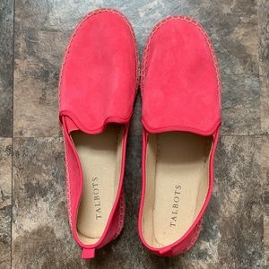 NWOT Talbots espadrilles. Suede feel. Multi colored trim. High quality! Sz 9.5